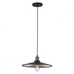 Lofty 1-Light Oil Rubbed Bronze Hanging Kitchen Pendant Light by Bel Air Lighting