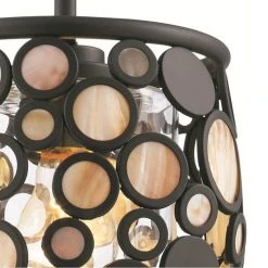 Fisher 1-Light Oil Rubbed Bronze Hanging Kitchen Pendant Light with Metal and Glass Shade by Bel Air Lighting -GlowNest Shop rubbed oil bronze bel air lighting chandeliers pnd 2023 rob 4f 1000