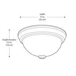 Bowers 13 in. 2-Light Oil Rubbed Bronze Flush Mount Kitchen Ceiling Light Fixture with Frosted Glass Shade by Bel Air Lighting -GlowNest Shop rubbed oil bronze bel air lighting flush mount lights 13718 rob 1f 1000