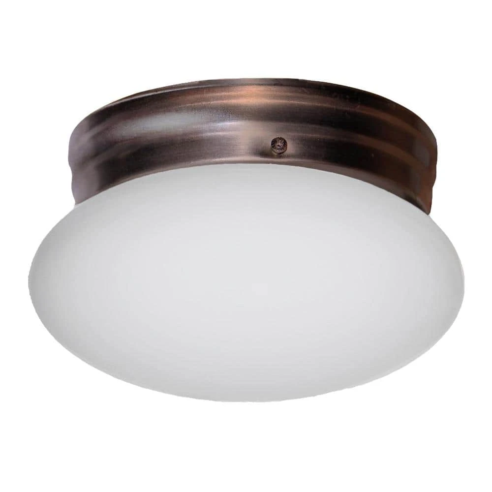Dash 10 in. 2-Light Oil Rubbed Bronze Flush Mount Kitchen Ceiling Light Fixture with Opal Glass by Bel Air Lighting 3 Dash 10 in. 2-Light Oil Rubbed Bronze Flush Mount Kitchen Ceiling Light Fixture with Opal Glass by Bel Air Lighting