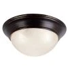 Athena 16 in. 3-Light Oil Rubbed Bronze Flush Mount Kitchen Ceiling Light Fixture with Marbleized Glass Shade by Bel Air Lighting -GlowNest Shop rubbed oil bronze bel air lighting flush mount lights 57702 rob 64 1000