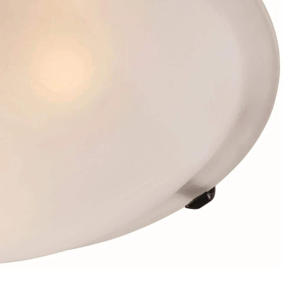 12 in. 2-Light Oil Rubbed Bronze Flush Mount Kitchen Ceiling Light Fixture with Marbleized Glass Shade by Bel Air Lighting 6 12 in. 2-Light Oil Rubbed Bronze Flush Mount Kitchen Ceiling Light Fixture with Marbleized Glass Shade by Bel Air Lighting - Image 4