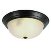 Del Mar 13 in. 2-Light Oil Rubbed Bronze Flush Mount Kitchen Ceiling Light Fixture with Frosted Leaf Pattern Glass Shade by Bel Air Lighting -GlowNest Shop rubbed oil bronze bel air lighting flush mount lights 58801 rob 64 1000