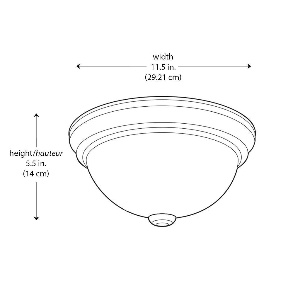 Mod Pod 11.5 in. 1-Light Oil Rubbed Bronze Flush Mount Kitchen Ceiling Light Fixture with Frosted Glass by Bel Air Lighting 7 Mod Pod 11.5 in. 1-Light Oil Rubbed Bronze Flush Mount Kitchen Ceiling Light Fixture with Frosted Glass by Bel Air Lighting - Image 5