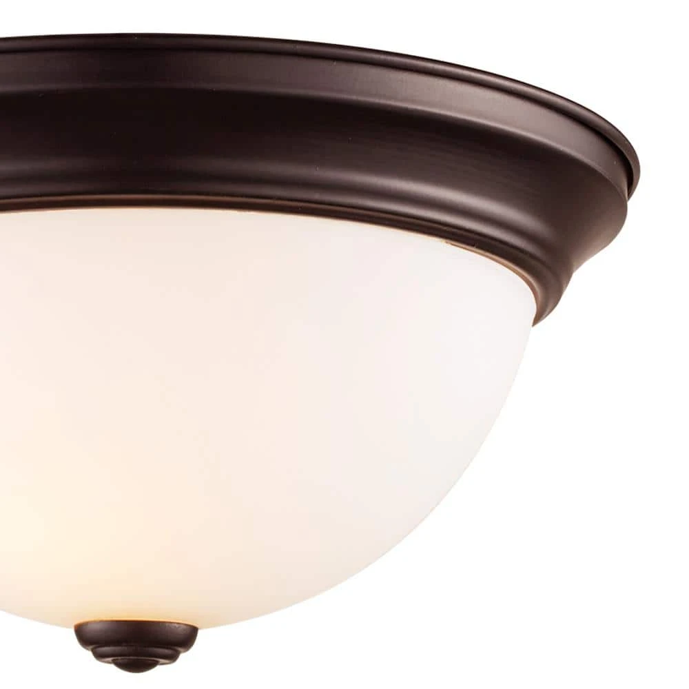 Mod Pod 11.5 in. 1-Light Oil Rubbed Bronze Flush Mount Kitchen Ceiling Light Fixture with Frosted Glass by Bel Air Lighting 5 Mod Pod 11.5 in. 1-Light Oil Rubbed Bronze Flush Mount Kitchen Ceiling Light Fixture with Frosted Glass by Bel Air Lighting - Image 3