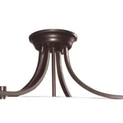 Vitalian 21 in. 3-Light Oil Rubbed Bronze Semi Flush Mount Kitchen Ceiling Light Fixture with Frosted Glass Shade by Bel Air Lighting -GlowNest Shop rubbed oil bronze bel air lighting flush mount lights 8172 rob 4f 1000