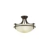 Vitalian 21 in. 3-Light Oil Rubbed Bronze Semi Flush Mount Kitchen Ceiling Light Fixture with Frosted Glass Shade by Bel Air Lighting -GlowNest Shop rubbed oil bronze bel air lighting flush mount lights 8172 rob 64 1000