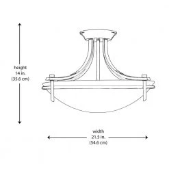 Vitalian 21 in. 3-Light Oil Rubbed Bronze Semi Flush Mount Kitchen Ceiling Light Fixture with Frosted Glass Shade by Bel Air Lighting -GlowNest Shop rubbed oil bronze bel air lighting flush mount lights 8172 rob 77 1000