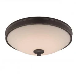 13 in. 19-Watt Equivalent Oil Rubbed Bronze Integrated LED Flush Mount Kitchen Ceiling Light Fixture by Bel Air Lighting