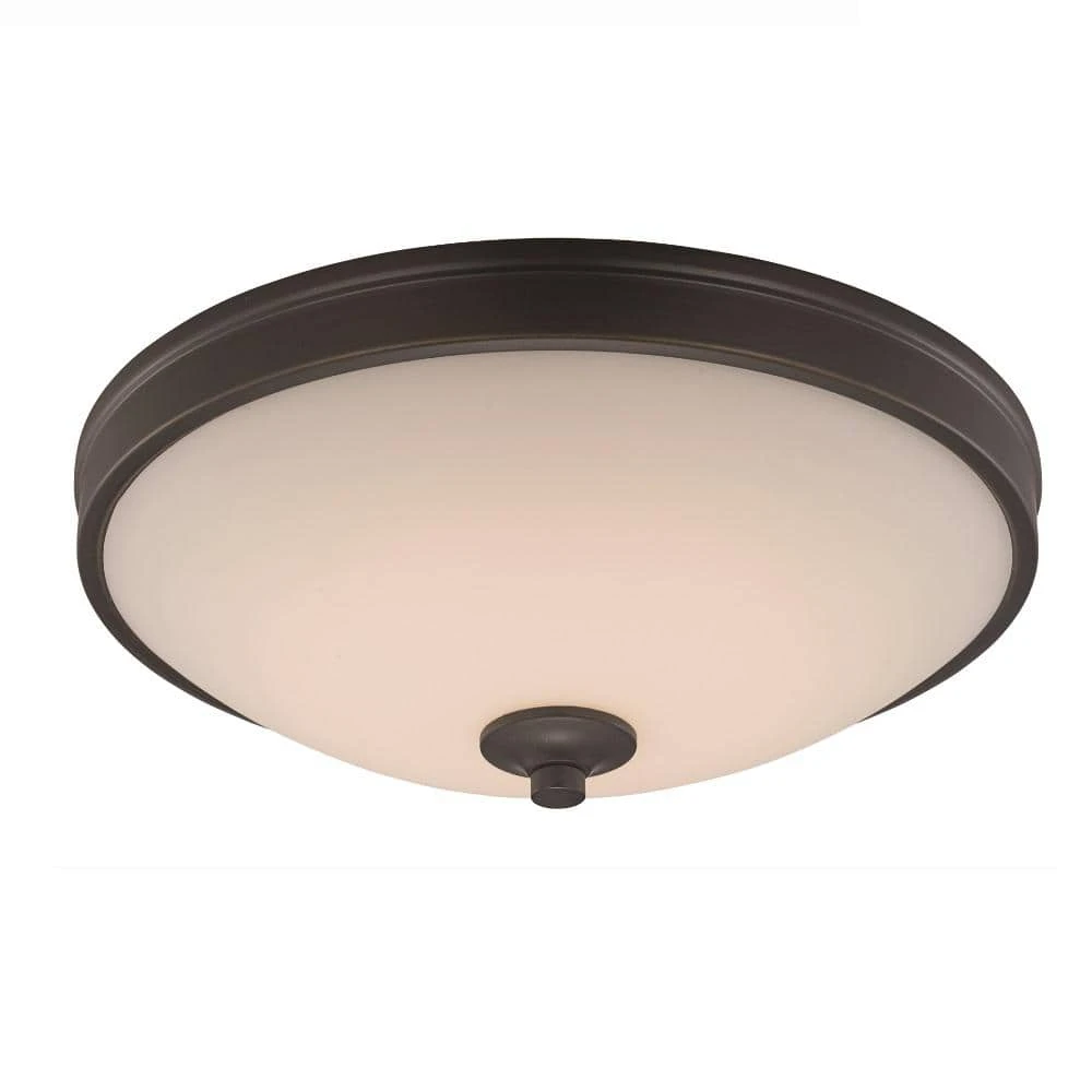 13 in. 19-Watt Equivalent Oil Rubbed Bronze Integrated LED Flush Mount Kitchen Ceiling Light Fixture by Bel Air Lighting 3 13 in. 19-Watt Equivalent Oil Rubbed Bronze Integrated LED Flush Mount Kitchen Ceiling Light Fixture by Bel Air Lighting