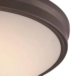15 in. 24-Watt Equivalent Oil Rubbed Bronze Integrated LED Flush Mount Kitchen Ceiling Light Fixture by Bel Air Lighting -GlowNest Shop rubbed oil bronze bel air lighting flush mount lights led 30081 rob 4f 1000