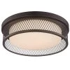 15 in. 24-Watt Equivalent Oil Rubbed Bronze Integrated LED Flush Mount Kitchen Ceiling Light Fixture with Metal Shade by Bel Air Lighting