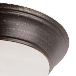 Bolton 12 in. 1-Light Oil Rubbed Bronze CFL Flush Mount Kitchen Ceiling Light Fixture with Frosted Glass Shade by Bel Air Lighting -GlowNest Shop rubbed oil bronze bel air lighting flush mount lights pl 57703 1 rob c3 1000