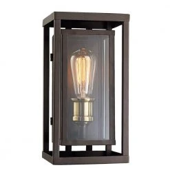 1-Light Oil Rubbed Bronze Outdoor Wall Light Sconce Lantern by Bel Air Lighting