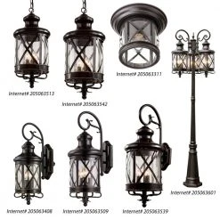 Chandler 3-Light Oil Rubbed Bronze Outdoor Wall Light Sconce Lantern with Seeded Glass by Bel Air Lighting -GlowNest Shop rubbed oil bronze bel air lighting outdoor sconces 5121 rob 1d 1000