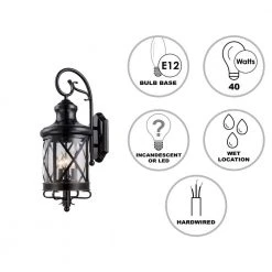 Chandler 3-Light Oil Rubbed Bronze Outdoor Wall Light Sconce Lantern with Seeded Glass by Bel Air Lighting -GlowNest Shop rubbed oil bronze bel air lighting outdoor sconces 5121 rob 40 1000