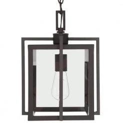 Eastwood II 10 in. 1-Light Oil Rubbed Bronze Hanging Mini Kitchen Pendant Light with Clear Glass Shade by Bel Air Lighting 11 Eastwood II 10 in. 1-Light Oil Rubbed Bronze Hanging Mini Kitchen Pendant Light with Clear Glass Shade by Bel Air Lighting -GlowNest Shop rubbed oil bronze bel air lighting pendant lights 10210 rob 66 1000