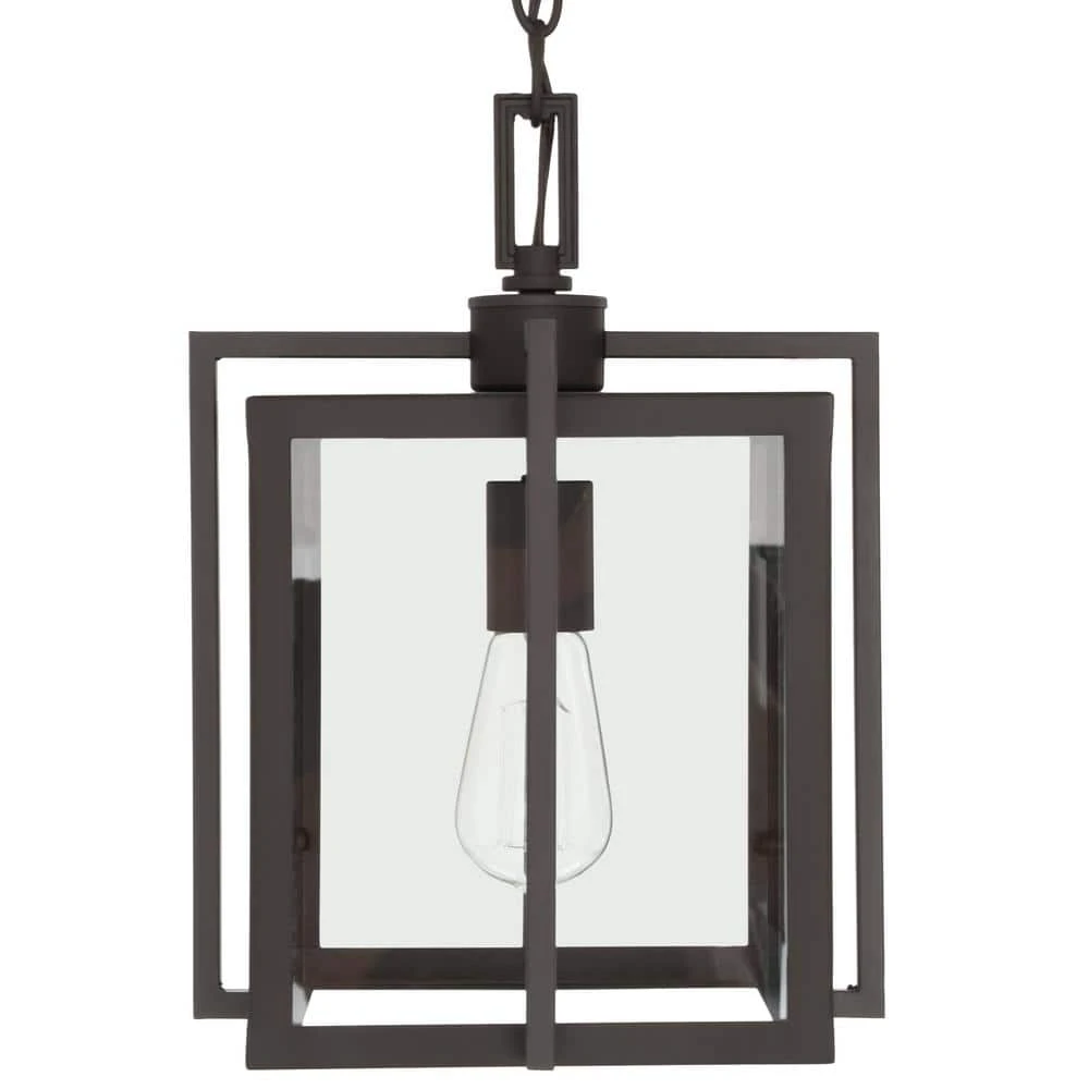 Eastwood II 10 in. 1-Light Oil Rubbed Bronze Hanging Mini Kitchen Pendant Light with Clear Glass Shade by Bel Air Lighting 5 Eastwood II 10 in. 1-Light Oil Rubbed Bronze Hanging Mini Kitchen Pendant Light with Clear Glass Shade by Bel Air Lighting - Image 3