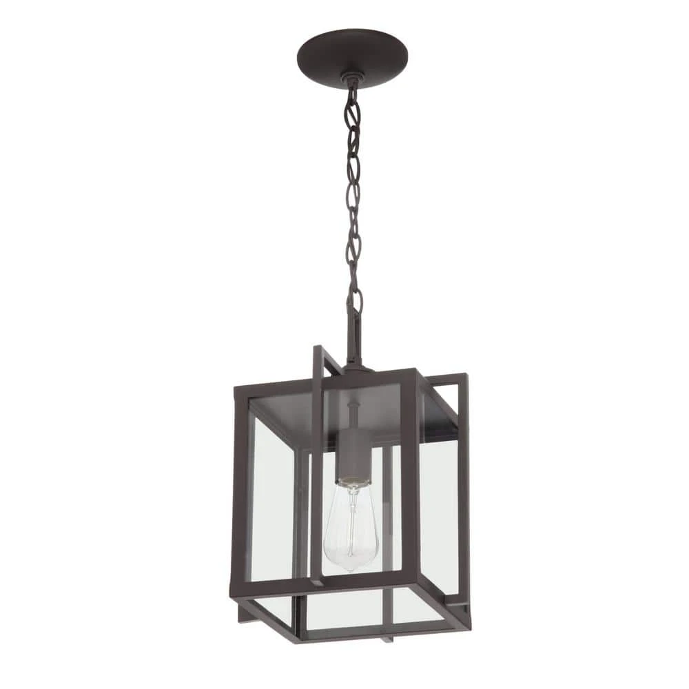 Eastwood II 10 in. 1-Light Oil Rubbed Bronze Hanging Mini Kitchen Pendant Light with Clear Glass Shade by Bel Air Lighting 7 Eastwood II 10 in. 1-Light Oil Rubbed Bronze Hanging Mini Kitchen Pendant Light with Clear Glass Shade by Bel Air Lighting - Image 5