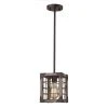 1-Light Oil Rubbed Bronze Hanging Mini Kitchen Pendant Light with Faux Wood Shade by Bel Air Lighting -GlowNest Shop rubbed oil bronze bel air lighting pendant lights 11011 rob 64 1000