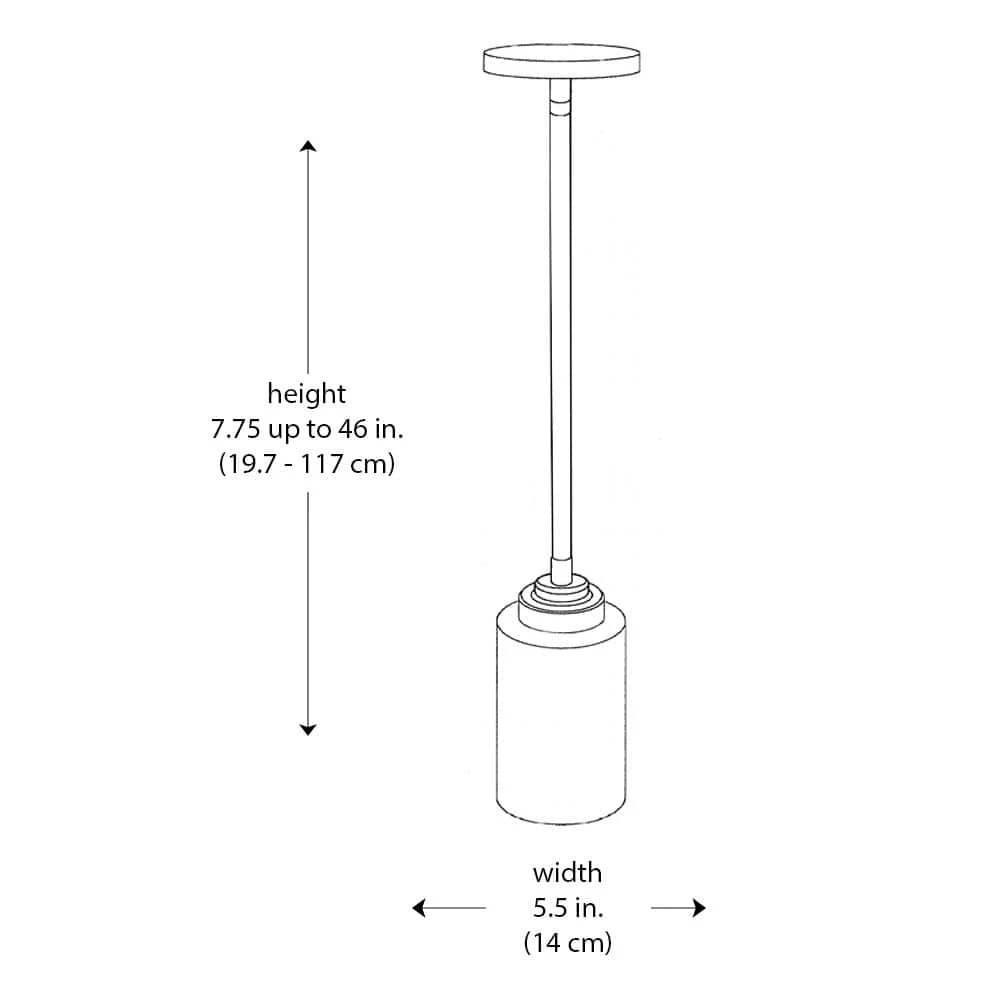 Mod Pod 1-Light Oil Rubbed Bronze Hanging Mini Kitchen Pendant Light with Frosted Glass Cylinder Shade by Bel Air Lighting 9 Mod Pod 1-Light Oil Rubbed Bronze Hanging Mini Kitchen Pendant Light with Frosted Glass Cylinder Shade by Bel Air Lighting - Image 7