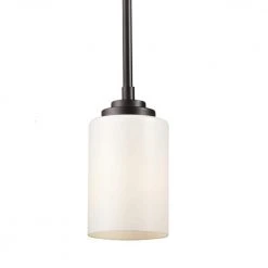 Mod Pod 1-Light Oil Rubbed Bronze Hanging Mini Kitchen Pendant Light with Frosted Glass Cylinder Shade by Bel Air Lighting 12 Mod Pod 1-Light Oil Rubbed Bronze Hanging Mini Kitchen Pendant Light with Frosted Glass Cylinder Shade by Bel Air Lighting -GlowNest Shop rubbed oil bronze bel air lighting pendant lights 70520 rob c3 1000
