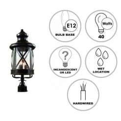 Chandler 3-Light Oiled Bronze Outdoor Lamp Post Lantern Mount with Seeded Glass by Bel Air Lighting -GlowNest Shop rubbed oil bronze bel air lighting post lanterns 5123 rob 40 1000