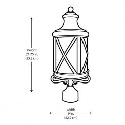 Chandler 3-Light Oiled Bronze Outdoor Lamp Post Lantern Mount with Seeded Glass by Bel Air Lighting -GlowNest Shop rubbed oil bronze bel air lighting post lanterns 5123 rob 77 1000