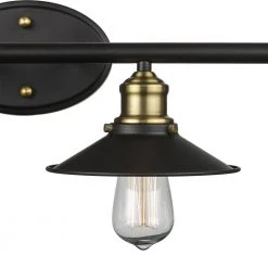 Griswald 3-Light Oil Rubbed Bronze Bathroom Vanity Light Fixture with Metal Shades by Bel Air Lighting -GlowNest Shop rubbed oil bronze bel air lighting vanity lighting 20513 rob 4f 1000