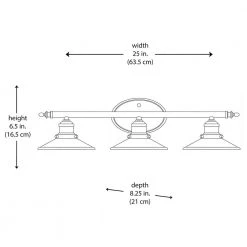 Griswald 3-Light Oil Rubbed Bronze Bathroom Vanity Light Fixture with Metal Shades by Bel Air Lighting -GlowNest Shop rubbed oil bronze bel air lighting vanity lighting 20513 rob 77 1000