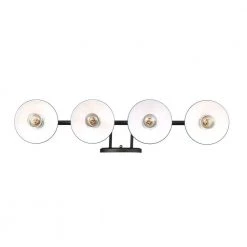 Griswald 4-Light Oil Rubbed Bronze Bathroom Vanity Light Fixture with Metal Shades by Bel Air Lighting -GlowNest Shop rubbed oil bronze bel air lighting vanity lighting 20514 rob 1d 1000