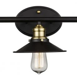 Griswald 4-Light Oil Rubbed Bronze Bathroom Vanity Light Fixture with Metal Shades by Bel Air Lighting -GlowNest Shop rubbed oil bronze bel air lighting vanity lighting 20514 rob 4f 1000