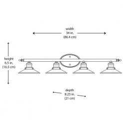 Griswald 4-Light Oil Rubbed Bronze Bathroom Vanity Light Fixture with Metal Shades by Bel Air Lighting -GlowNest Shop rubbed oil bronze bel air lighting vanity lighting 20514 rob 77 1000