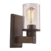 Siesta 4.75 in. 1-Light Oil Rubbed Bronze and Faux Wood Wall Sconce Light Fixture with Seeded Glass by Bel Air Lighting 1 Siesta 4.75 in. 1-Light Oil Rubbed Bronze and Faux Wood Wall Sconce Light Fixture with Seeded Glass by Bel Air Lighting -GlowNest Shop rubbed oil bronze bel air lighting vanity lighting 21841 rob 64 1000
