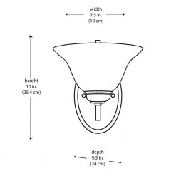 Hollyslope 1-Light Rubbed Oil Bronze Wall Sconce Light Fixture with Marbleized Glass Shade by Bel Air Lighting -GlowNest Shop rubbed oil bronze bel air lighting vanity lighting 2825 rob 77 1000