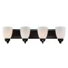 Clayton 4-Light Oil Rubbed Bronze Bathroom Vanity Light Fixture by Bel Air Lighting