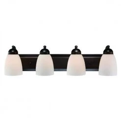 Clayton 4-Light Oil Rubbed Bronze Bathroom Vanity Light Fixture by Bel Air Lighting -GlowNest Shop rubbed oil bronze bel air lighting vanity lighting 3504 1 rob c3 1000