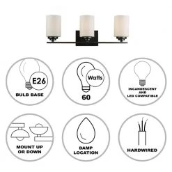 Mod Pod 22 in. 3-Light Oil Rubbed Bronze Bathroom Vanity Light Fixture with Frosted Glass Cylinder Shades by Bel Air Lighting -GlowNest Shop rubbed oil bronze bel air lighting vanity lighting 70523 rob 40 1000