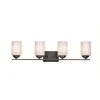 Mod Pod 31.25 in. 4-Light Oil Rubbed Bronze Bathroom Vanity Light Fixture with Frosted Glass Cylinder Shades by Bel Air Lighting -GlowNest Shop rubbed oil bronze bel air lighting vanity lighting 70524 rob 64 1000