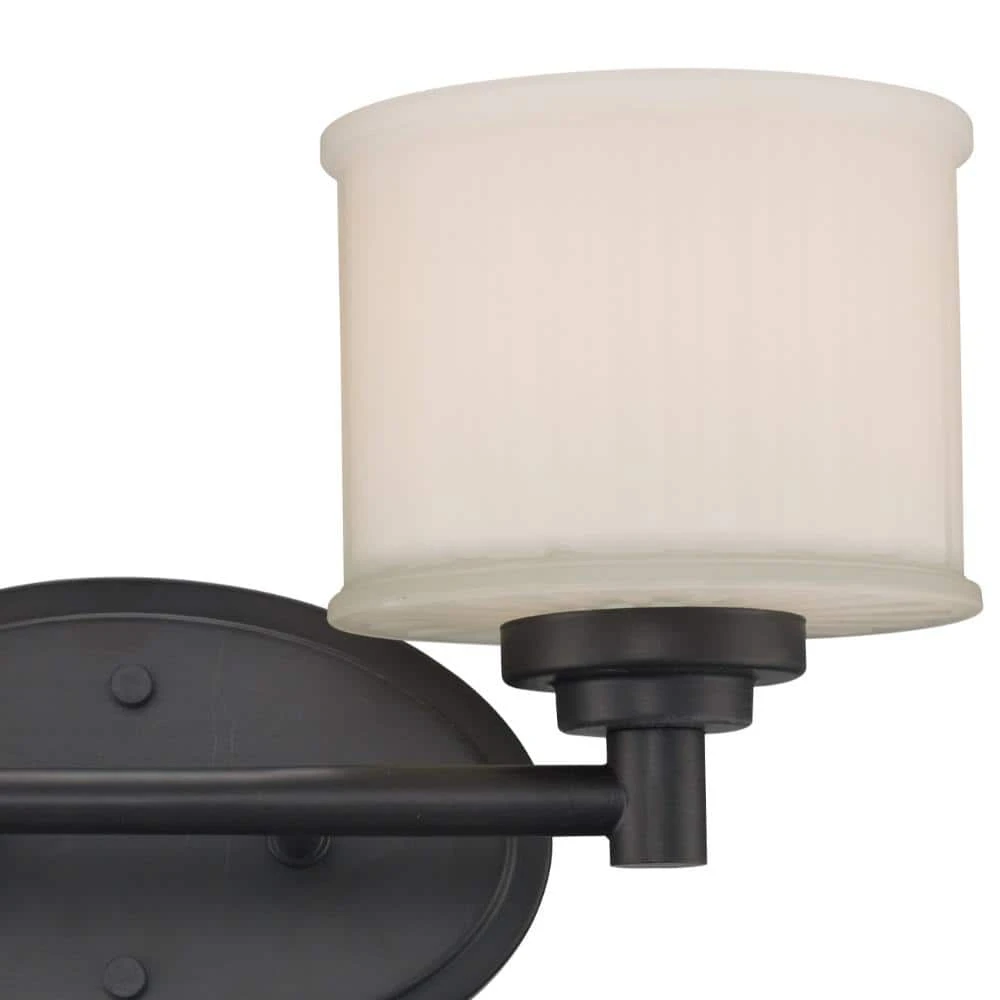 Cahill 2-Light Oil Rubbed Bronze Bathroom Vanity Light Fixture with Frosted Glass Shades by Bel Air Lighting 7 Cahill 2-Light Oil Rubbed Bronze Bathroom Vanity Light Fixture with Frosted Glass Shades by Bel Air Lighting - Image 5