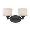 Cahill 2-Light Oil Rubbed Bronze Bathroom Vanity Light Fixture with Frosted Glass Shades by Bel Air Lighting -GlowNest Shop rubbed oil bronze bel air lighting vanity lighting 70722 rob 64 1000