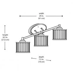 Cahill 3-Light Oil Rubbed Bronze Bathroom Vanity Light Fixture with Frosted Glass Shades by Bel Air Lighting -GlowNest Shop rubbed oil bronze bel air lighting vanity lighting 70723 rob 77 1000