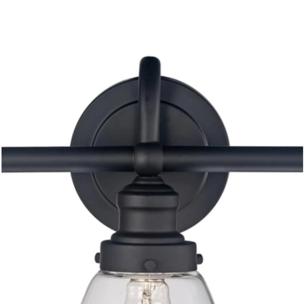Jennifer 3-Light Oil Rubbed Bronze Bathroom Vanity Light Fixture with Clear Glass Shades by Bel Air Lighting 8 Jennifer 3-Light Oil Rubbed Bronze Bathroom Vanity Light Fixture with Clear Glass Shades by Bel Air Lighting - Image 6