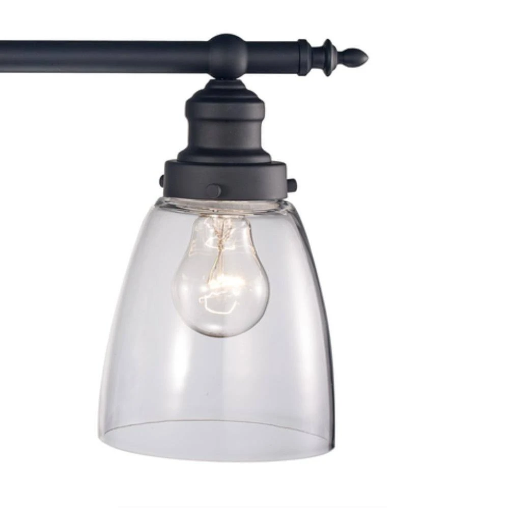 Jennifer 3-Light Oil Rubbed Bronze Bathroom Vanity Light Fixture with Clear Glass Shades by Bel Air Lighting 7 Jennifer 3-Light Oil Rubbed Bronze Bathroom Vanity Light Fixture with Clear Glass Shades by Bel Air Lighting - Image 5