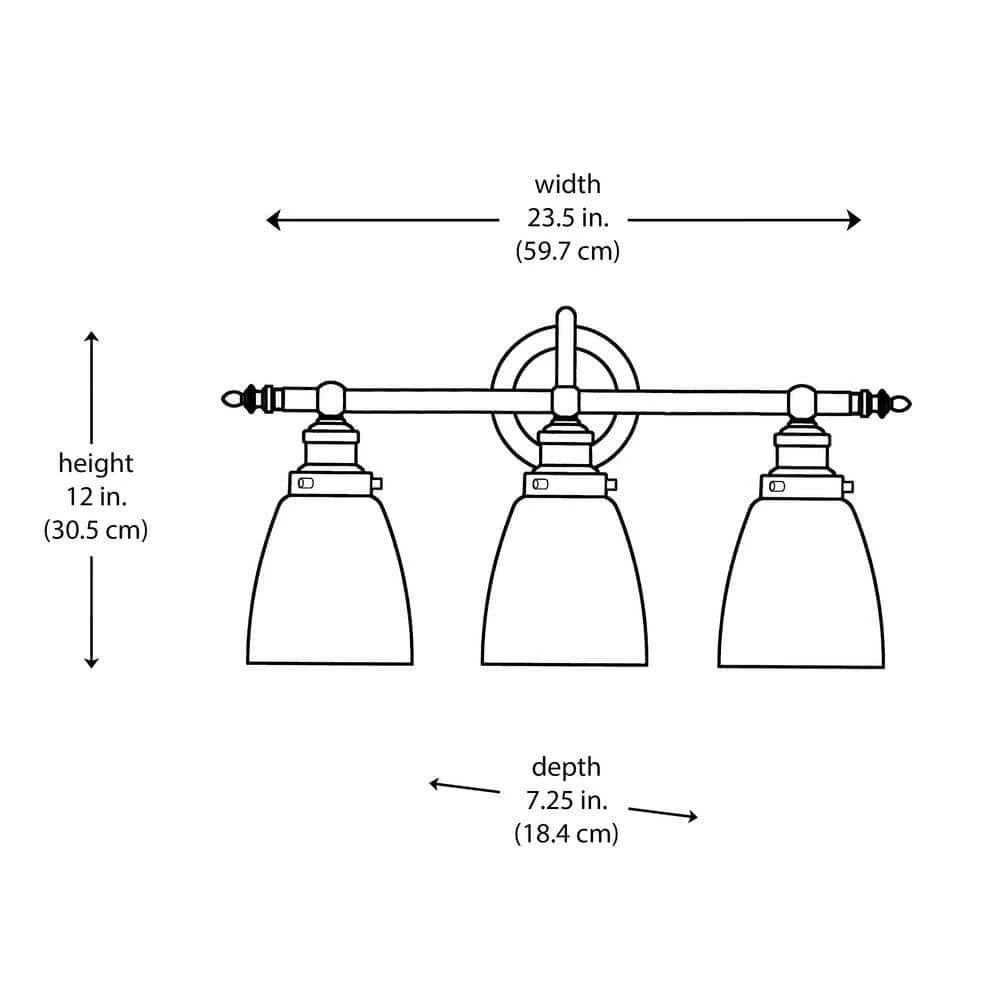 Jennifer 3-Light Oil Rubbed Bronze Bathroom Vanity Light Fixture with Clear Glass Shades by Bel Air Lighting 5 Jennifer 3-Light Oil Rubbed Bronze Bathroom Vanity Light Fixture with Clear Glass Shades by Bel Air Lighting - Image 3