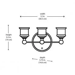 Underwood 12 in. 3-Light Oil Rubbed Bronze Bathroom Vanity Light Fixture by Bel Air Lighting -GlowNest Shop rubbed oil bronze bel air lighting vanity lighting 70843 rob 40 1000