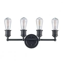 Underwood 17.25 in. 4-Light Oil Rubbed Bronze Bathroom Vanity Light Fixture by Bel Air Lighting