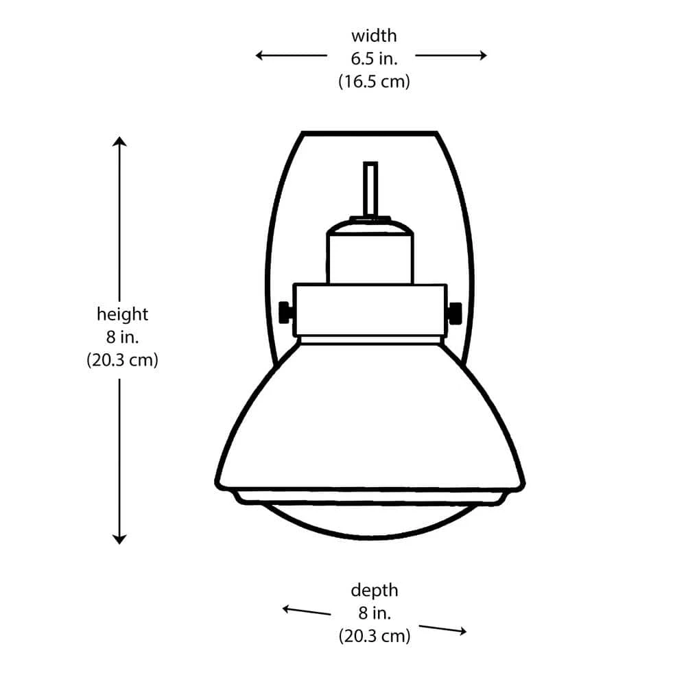 Colorado 6.5 in. 1-Light Oil Rubbed Bronze Wall Sconce Light Fixture with Seeded Glass Schoolhouse Shade by Bel Air Lighting 5 Colorado 6.5 in. 1-Light Oil Rubbed Bronze Wall Sconce Light Fixture with Seeded Glass Schoolhouse Shade by Bel Air Lighting - Image 3