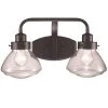 Colorado 17.5 in. 2-Light Oil Rubbed Bronze Bathroom Vanity Light Fixture with Seeded Glass Schoolhouse Shades by Bel Air Lighting -GlowNest Shop rubbed oil bronze bel air lighting vanity lighting 71622 rob 64 1000