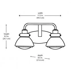 Colorado 17.5 in. 2-Light Oil Rubbed Bronze Bathroom Vanity Light Fixture with Seeded Glass Schoolhouse Shades by Bel Air Lighting 8 Colorado 17.5 in. 2-Light Oil Rubbed Bronze Bathroom Vanity Light Fixture with Seeded Glass Schoolhouse Shades by Bel Air Lighting -GlowNest Shop rubbed oil bronze bel air lighting vanity lighting 71622 rob 77 1000